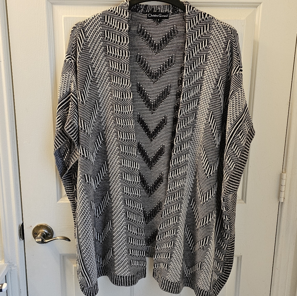 EUC Christine Gerard Kimono style cardigan in Gray and Black